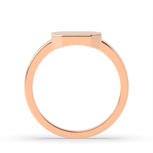 Rose Gold Radiant signet Diamond Band Wedding Rings & Bands