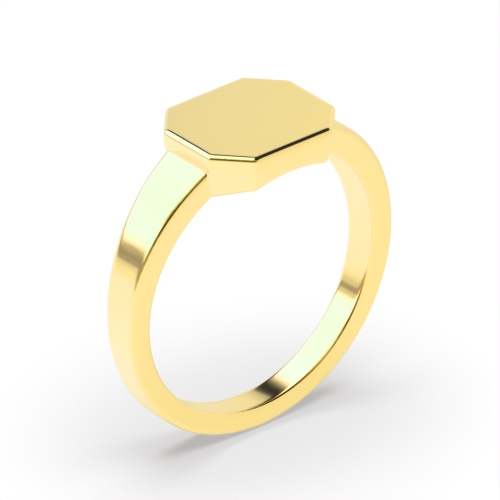 Yellow Gold Radiant signet Wedding Rings & Bands