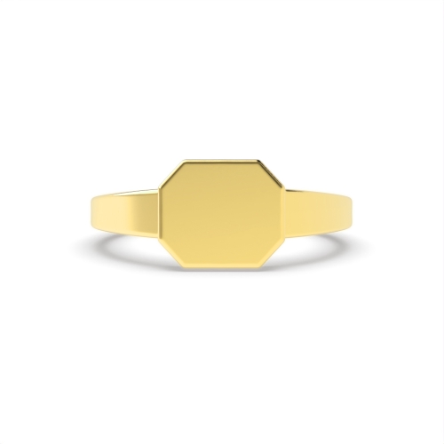 Yellow Gold Radiant signet Wedding Rings & Bands