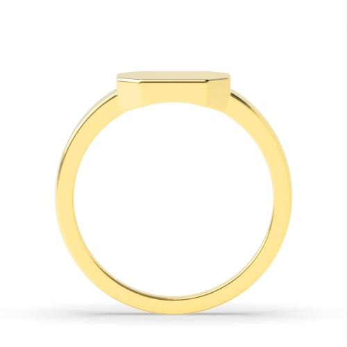 Yellow Gold Radiant signet Wedding Rings & Bands
