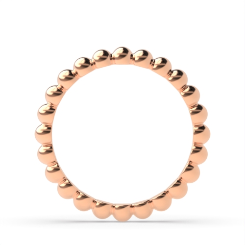 Rose Gold Solid beads Plain Ring Wedding Rings & Bands