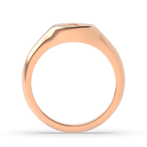 Rose Gold Alphabet letter a signet Diamond Band Wedding Rings & Bands