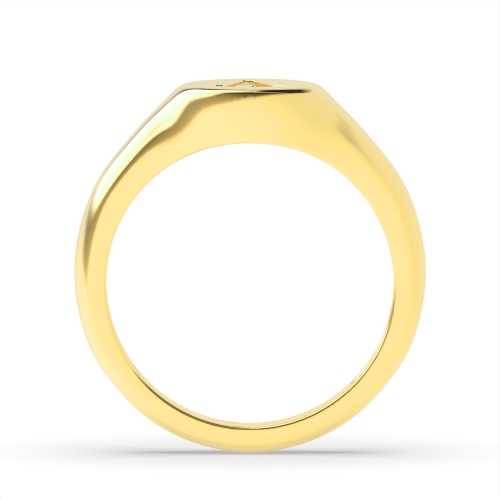 Yellow Gold Alphabet letter a signet Plain Ring Wedding Rings & Bands