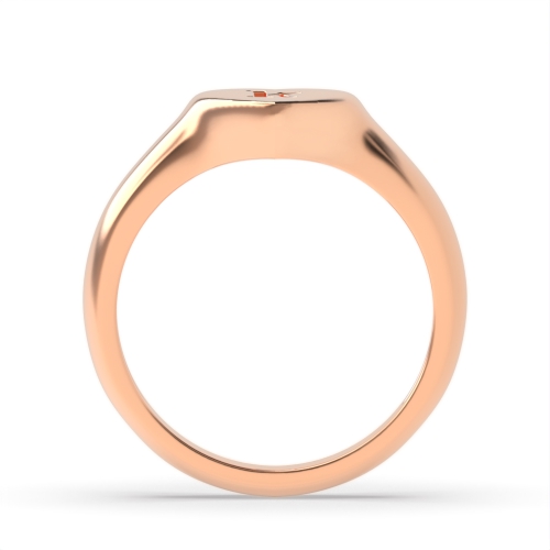 Rose Gold Alphabet letter k signet Diamond Band Wedding Rings & Bands