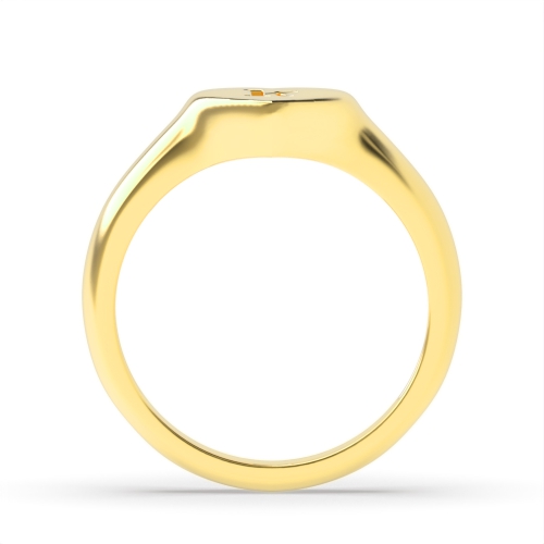 Yellow Gold Alphabet letter k signet Plain Ring Wedding Rings & Bands