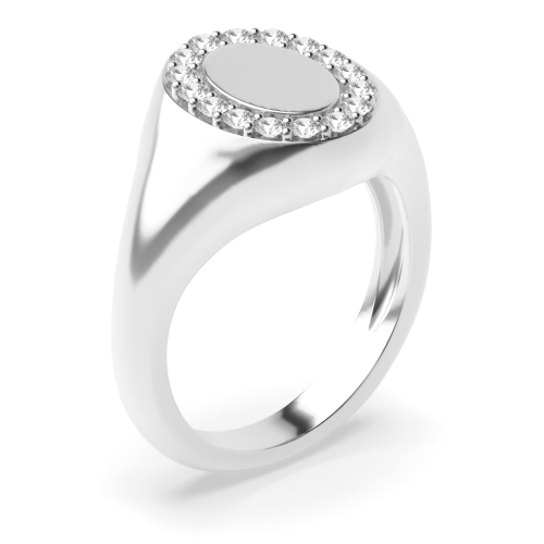 Pave Setting Round Cluster Engagement Rings