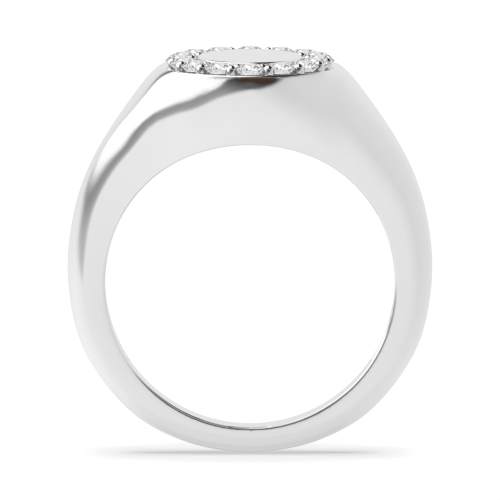 Pave Setting Round Infinity Engagement Rings