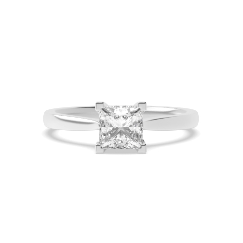 4 Prong Princess Corner claws open setting Naturally Mined Diamond Engagement Rings