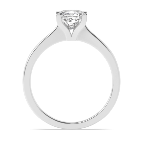 4 Prong Princess Corner claws open setting Naturally Mined Diamond Engagement Rings