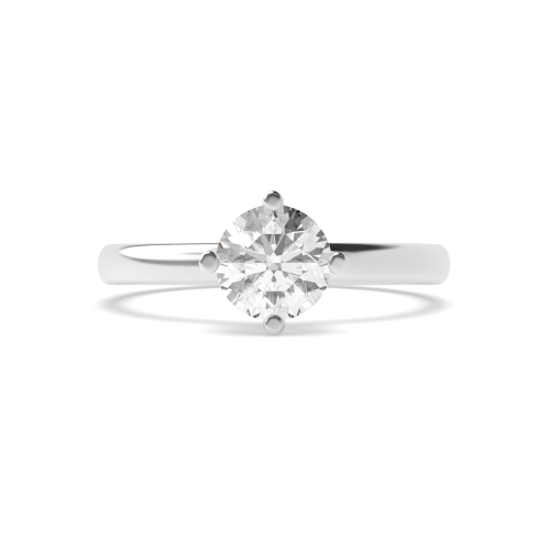 4 Prong Round Twist claws Naturally Mined Diamond Engagement Rings