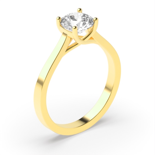 Buy Cross Over Claws Solitaire Diamond Engagement Ring - Abelini
