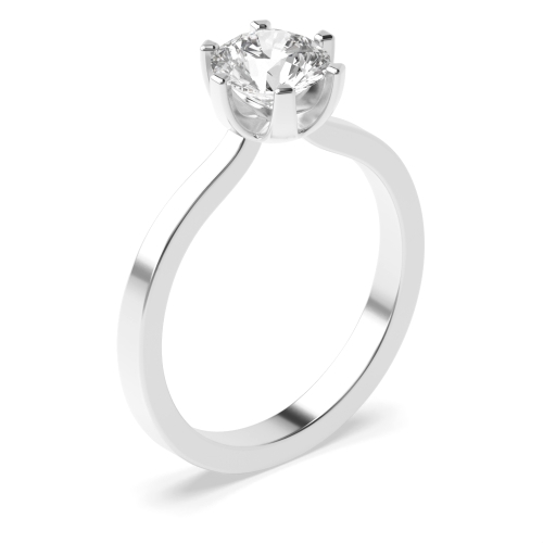 6 Prong Round Graceful Engagement Rings