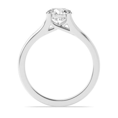 4 Prong Round Split shoulder Naturally Mined Diamond Engagement Rings