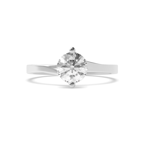 Pave Setting Round Twisted head Engagement Rings