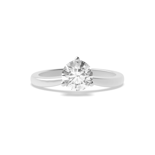 3 Prong Round Unusual Engagement Rings