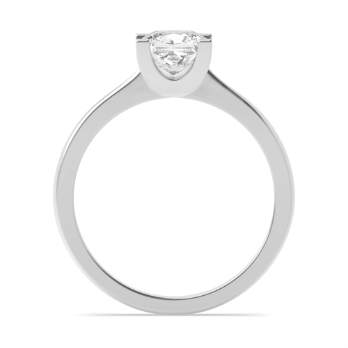 4 Prong Princess U set corner claws Naturally Mined Diamond Engagement Rings
