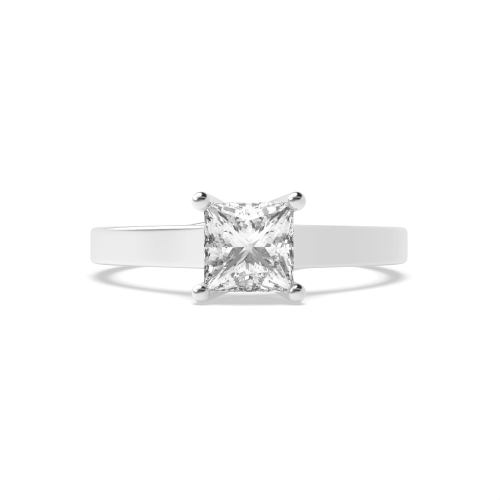 4 Prong Princess Crossover claws Naturally Mined Diamond Engagement Rings