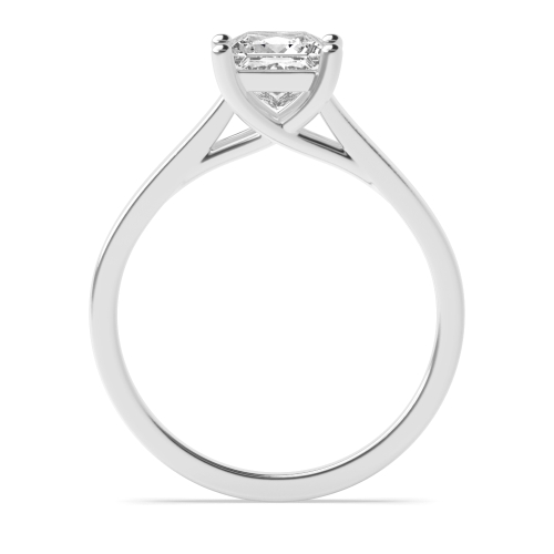 4 Prong Princess Crossover claws Naturally Mined Diamond Engagement Rings