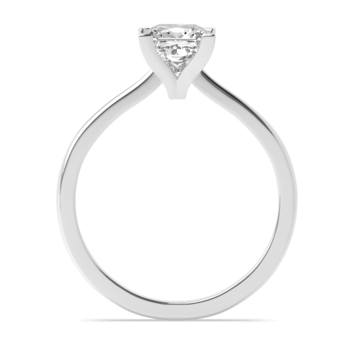 4 Prong Princess Square claws Naturally Mined Diamond Engagement Rings