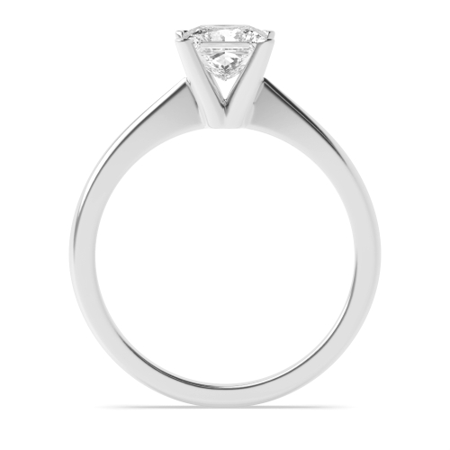 4 Prong Princess Platinum Corner claws tapered Engagement Rings