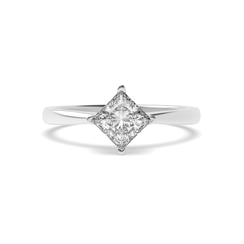 4 Prong Princess Compass corner claws Naturally Mined Diamond Engagement Rings
