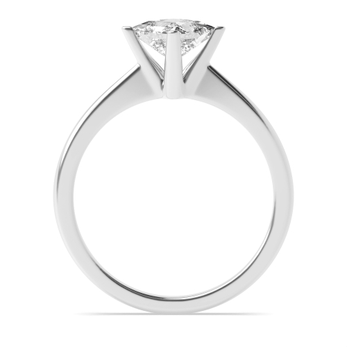 4 Prong Princess Compass corner claws Naturally Mined Diamond Engagement Rings
