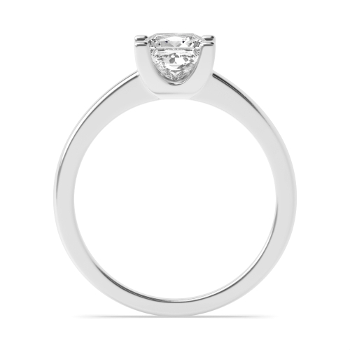 4 Prong Princess Square claws low set Naturally Mined Diamond Engagement Rings