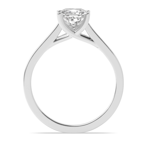 4 Prong Princess Crossover d claws Naturally Mined Diamond Engagement Rings