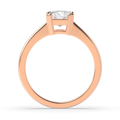 4 Prong Princess Rose Gold Twin claws Engagement Rings