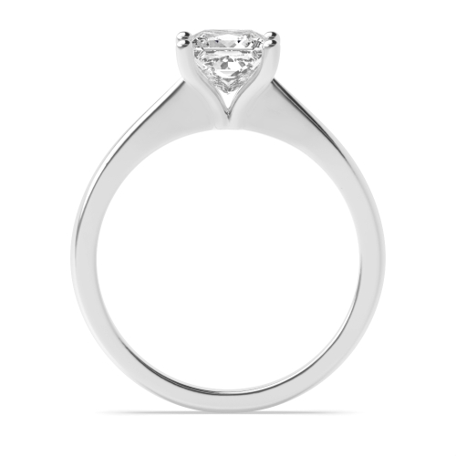 4 Prong Princess Open setting tapered Naturally Mined Diamond Engagement Rings