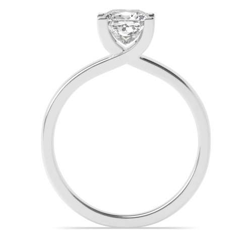 4 Prong Princess Corner claws Crossover Naturally Mined Diamond Engagement Rings