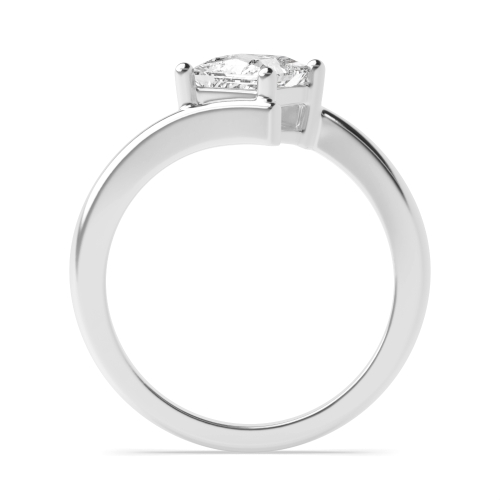 4 Prong Princess Flawless Naturally Mined Diamond Engagement Rings