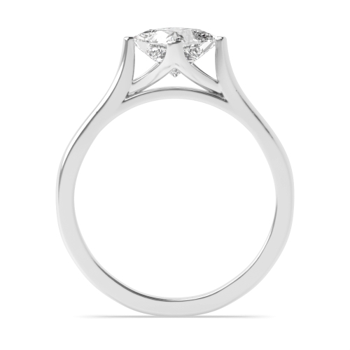4 Prong Princess Fancy Naturally Mined Diamond Engagement Rings