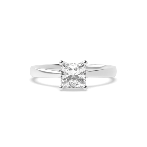 4 Prong Princess High basket setting Naturally Mined Diamond Engagement Rings