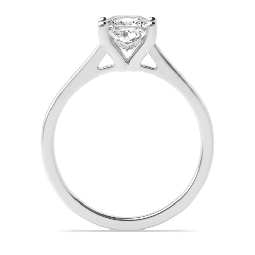 4 Prong Princess Tapered gallary shoulder Naturally Mined Diamond Engagement Rings