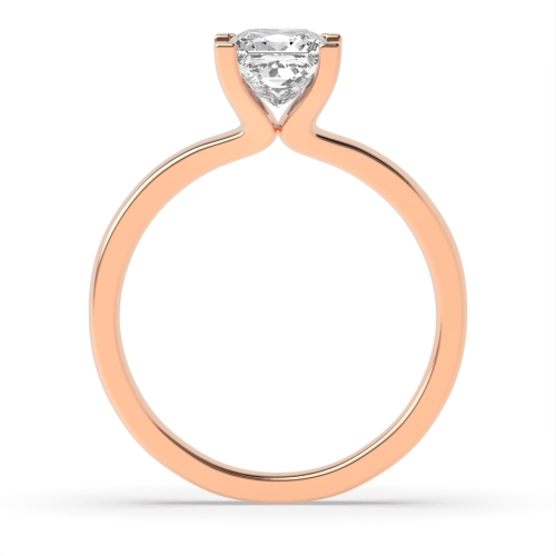 4 Prong Princess Rose Gold Opulent Engagement Rings