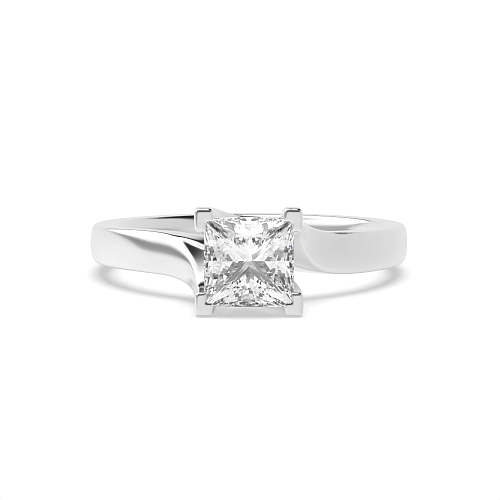 Princess Corner claws Crossover head Engagement Rings