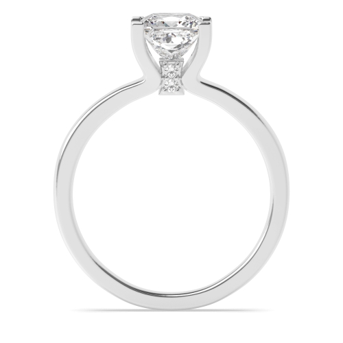 4 Prong Princess Unique Naturally Mined Diamond Engagement Rings