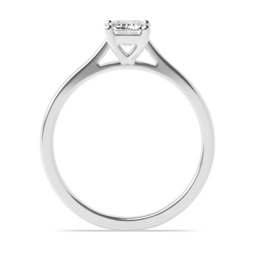 4 Prong Emerald Classic Solitaire Engagement Ring