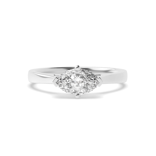 4 Prong Marquise Solitaire Engagement Ring