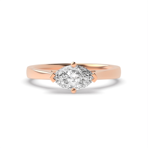 4 Prong Marquise Rose Gold Vintage Engagement Rings