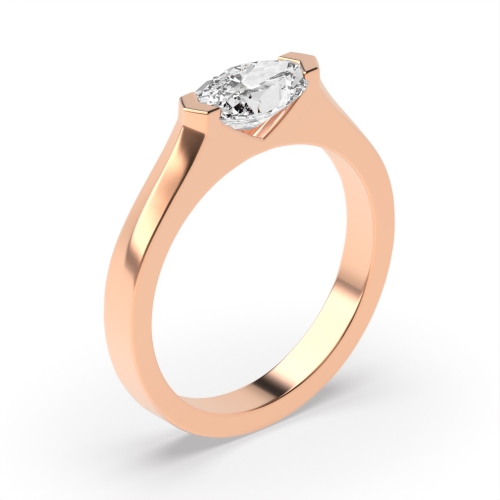4 Prong Marquise Rose Gold Chic Engagement Rings