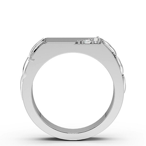 Pave Setting Round Corner Cluster Diamond Ring