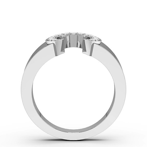 Pave Setting Round Shoe Horse Cluster Diamond Ring