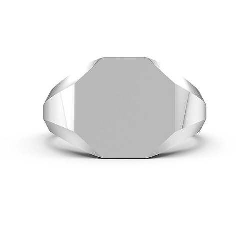 Octagon Signet Men's Plain Wedding Band