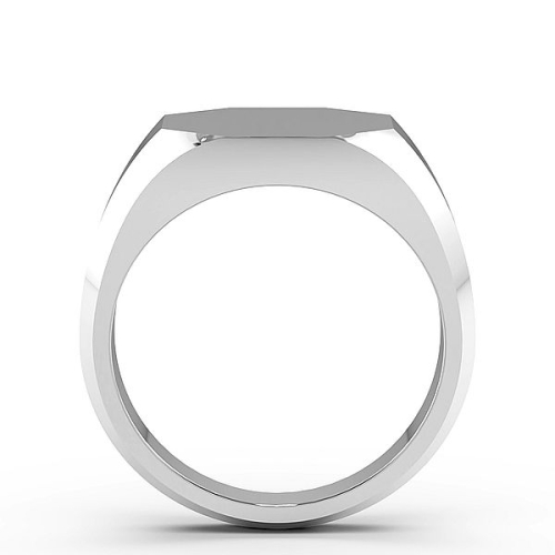 Octagon Signet Men's Plain Wedding Band