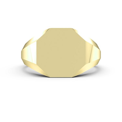 Yellow Gold Octagon signet Wedding Rings & Bands