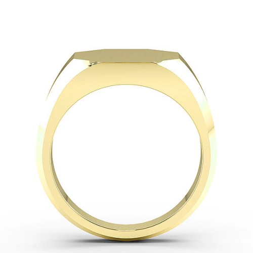 Yellow Gold Octagon signet Wedding Rings & Bands
