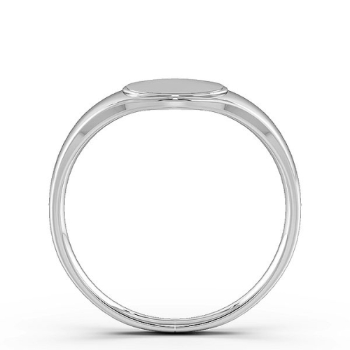 Oval Shaped Signet Men's Plain Wedding Band