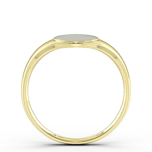 Yellow Gold Oval shaped signet Wedding Rings & Bands